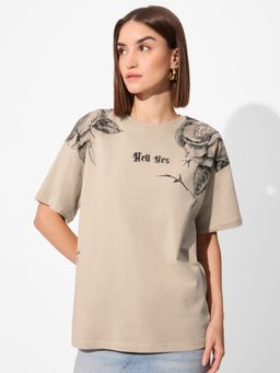 The Souled Store - Originals Hell Yes Women Oversized T-Shirt