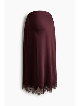 H&M - Women Red Mama Lace-Trimmed Slip Skirt