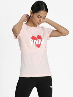 Puma - Heart Womens Pink T-shirt
