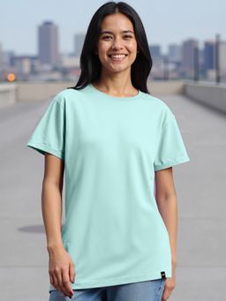 Bewakoof - Women's Sun-Kissed Green Boyfriend T-shirt