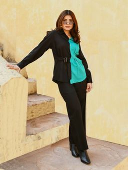 Gulaal - Midnight Mirage Co-ord (Set of 2)