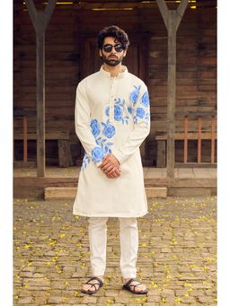 BEFITTING CLOTHING - Elysian Blue Rose Kurta with Pyjama