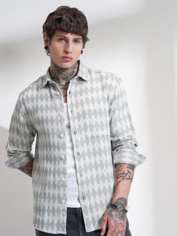 HIGHLANDER - Men Multi-Color Relaxed Fit Geometric Printed Casual Shirt