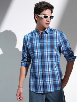 HIGHLANDER - Men Blue Slim Fit Other Checks Shirt