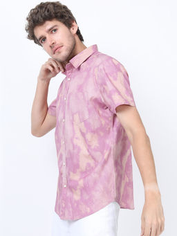 HIGHLANDER - Men Purple Slim Fit Printed Shirt