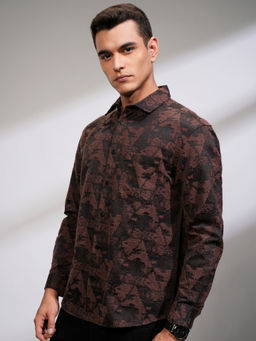 HIGHLANDER - Men Brown Regular Opaque Casual Shirt