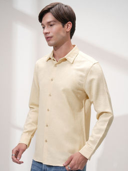 HIGHLANDER - Men Beige Slim Fit Opaque Casual Shirt
