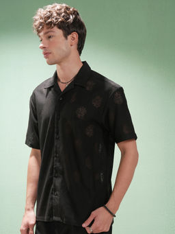 HIGHLANDER - Men Black Regular Opaque Casual Shirt