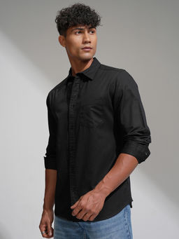 HIGHLANDER - Men Black Slim Fit Casual Shirt