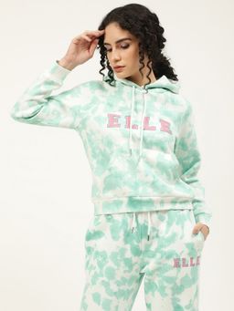 ELLE - Womens Teal Tie & Dye Sweatshirt