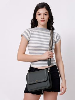 Yelloe - Green Multicompartment Sling Bag for Women