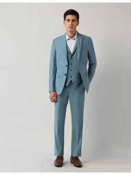 Arrow - Men Solid Tailored Fit Formal Three Piece Suit (Set of 3)