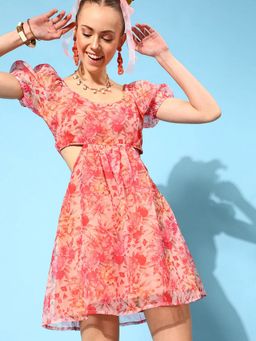 STREET 9 - Orange Organza Dress