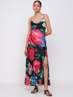 Cover Story - Black Printed Maxi Dress