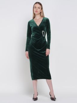 Cover Story - London Atelier Green Velvet Dress