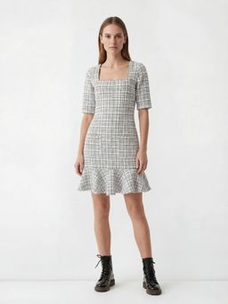 Cover Story - Boucle White Dress