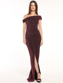 Cover Story - Burgundy Aphrodite Long Maxi Dress