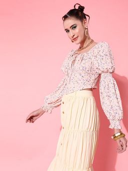STREET 9 - Women Pink Printed Corset Top