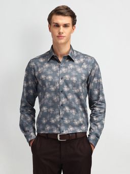 Arrow Newyork - Men's Grey Floral Shirt