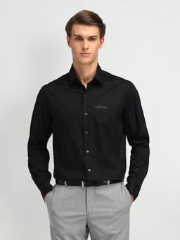 Arrow Newyork - Men's Black Solid Plain Shirt