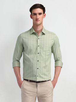 Arrow - Men's Green Stripes Shirt