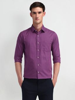 Arrow - Men's Purple Solid Plain Shirt