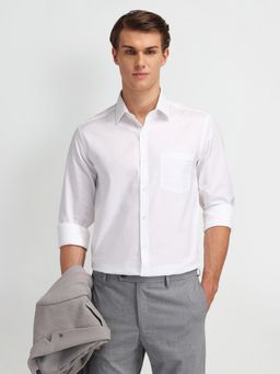 Arrow - Men's White Self Design Shirt