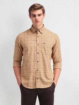 Arrow Sports - Men's Beige Checks Shirt