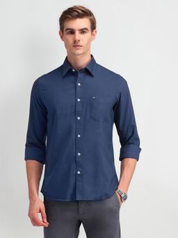 Arrow Sports - Men's Blue Solid Plain Shirt
