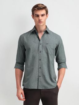 Arrow Sports - Men's Green Polka Dots Shirt