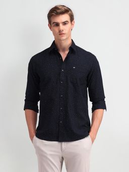 Arrow Sports - Men's Black Polka Dots Shirt
