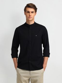Arrow Sports - Men's Black Solid Plain Shirt