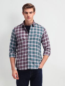 Arrow Sports - Men's Purple Checks Shirt