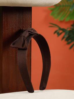Creeva - Wide Brown Bow Hair Band