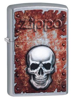 Zippo - Rusted Skull Design Windproof Pocket Lighter