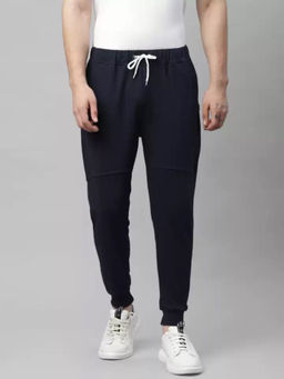 RIGO - Men Navy Solid Terry Joggers
