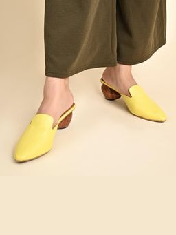 SKO - Black Cobble Mule Heels