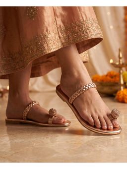 SKO - One Toe Kimberlyx Rose Gold Flats