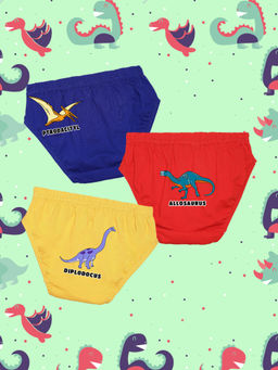 Nusyl - Boys Reptile Dinosaur Printed Briefs (Pack of 3)