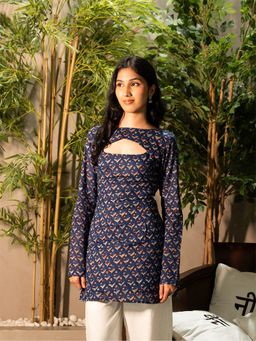 NISHORAMA - Blue Bela Dual Wear Kurti