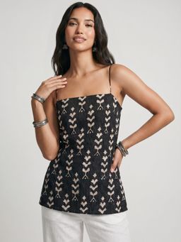NISHORAMA - Black Poo T-Shirt Kurti