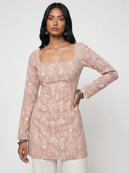 NISHORAMA - Beige Jiya Full Sleeve Kurti