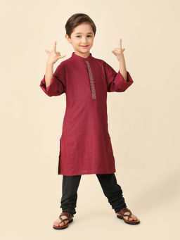 Fabindia - Viscose Blend Checks Long Kurta