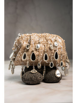 Nayaab by Sonia - Aaina Aynali Frame Ecru Off White Clutches
