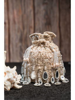 Nayaab by Sonia - Aaina Bucket Cream Potli