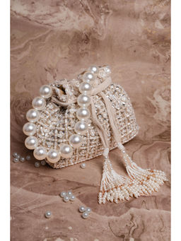 Nayaab by Sonia - Flower Bed Nano Ivory Potli