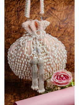 Nayaab by Sonia - Pearl Treasure Pink Potli