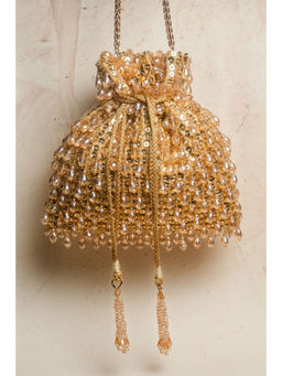 Nayaab by Sonia - Pristine Crystalline Gold Potli