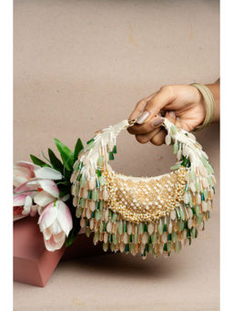 Nayaab by Sonia - Serinity Sailor Lattice Green Potli