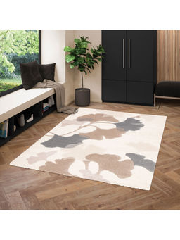 OBSESSIONS - Non-Shedding Polypropylene Floral Carpet Cream